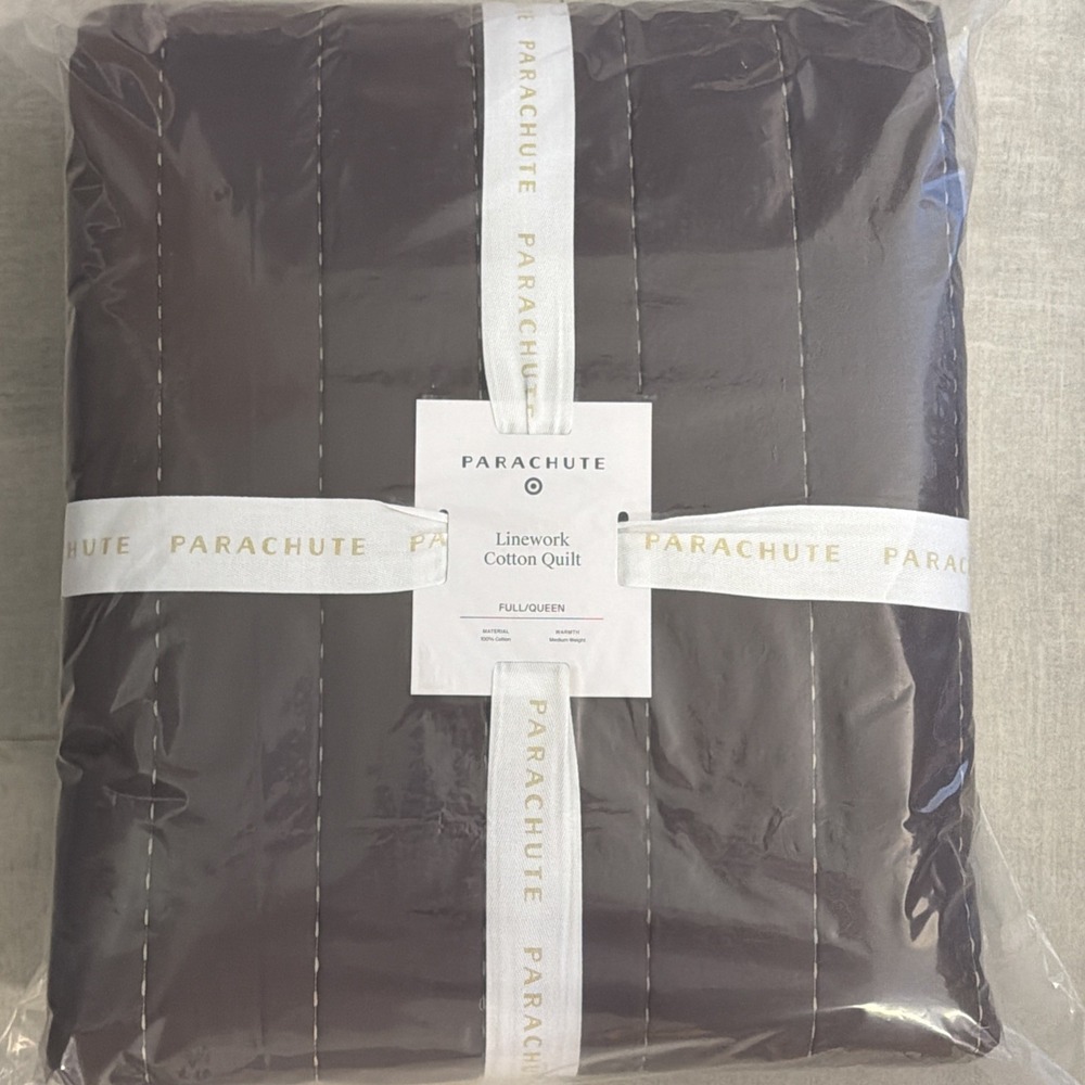 Parachute Home Linework Cotton Quilt Brown Full/Queen Target Reversible Bedding
